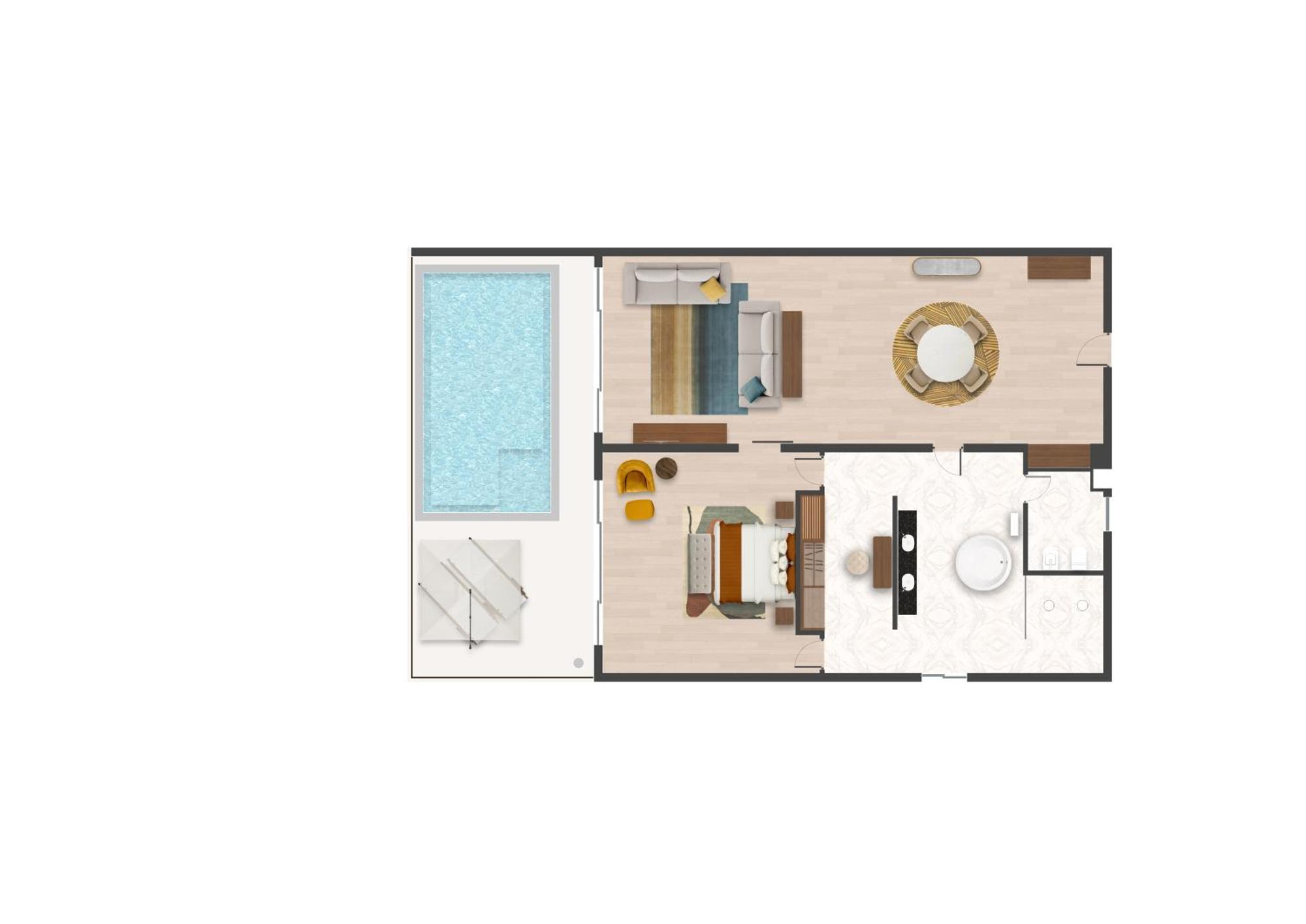 מלון מאטמווה The Mora Zanzibar מראה חיצוני תמונה Floorplan of a typical suite