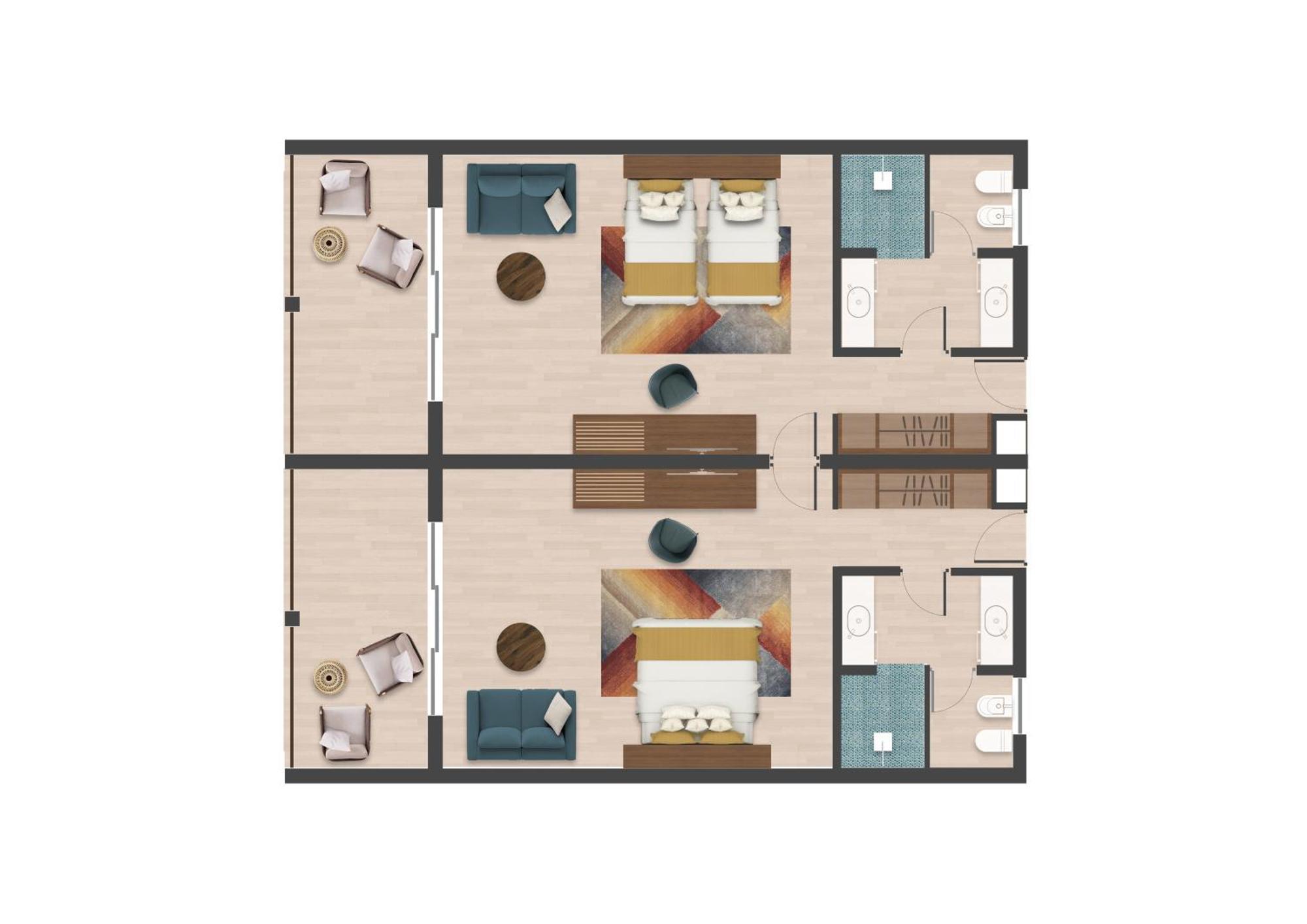 מלון מאטמווה The Mora Zanzibar מראה חיצוני תמונה Floorplan of a typical apartment